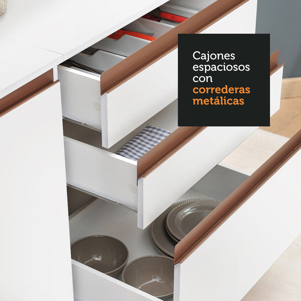 Cocina Integral Reims 3.20 m con Encimera Blanco 01