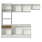 Cocina Integral Topazio 2.40 m con Encimera Blanco/Marrón 01