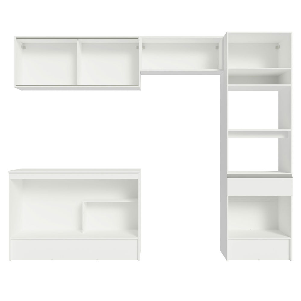 Cocina Integral Topazio 2.60 m con Encimera Blanco