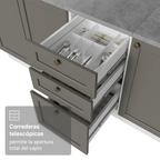 Cocina Integral Vik 2.80 m con Encimera BlancoGris 01