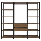 Clóset Modulado Abierto Valencia 180 cm x 188 cm x 45 cm Marrón/Negro 01