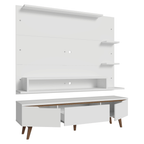 Centro de Entretenimiento para TV Reims Mesa y Panel Hasta 60 Pulgadas Blanco