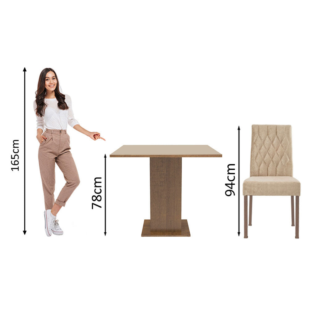 Juego de Comedor Livia con 4 Sillas