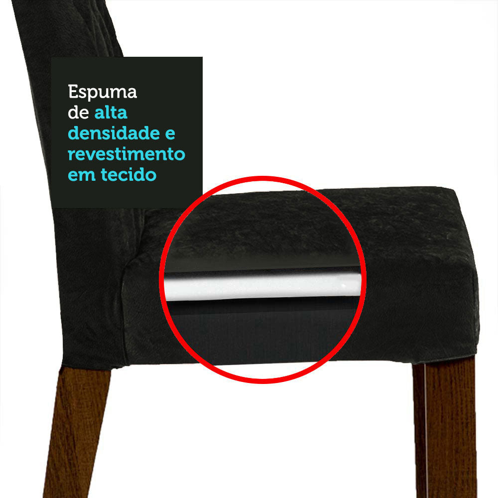 Juego de Comedor Anaju 4 Sillas Oxford - Tablero de Madera y Cristal