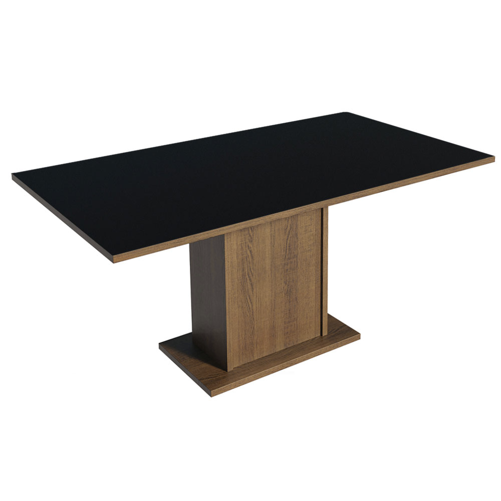 Juego de Comedor Augusta con 6 Sillas Negro/Marrón