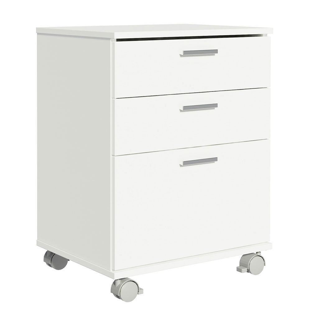 Cajonera para Baño 48 cm con 3 Cajones y Ruedas Blanco Madesa