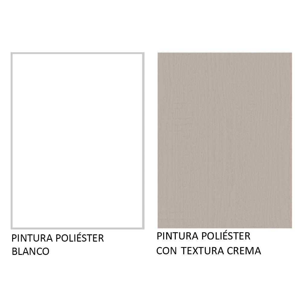 Gabinete Superior de Almacenamiento para Garaje 80 cm Multiuso Blanco/Crema Madesa