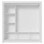 Clóset Monaco 3 Puertas Corredizas 1 Espejo Blanco 170 cm x 205 cm x 51 cm