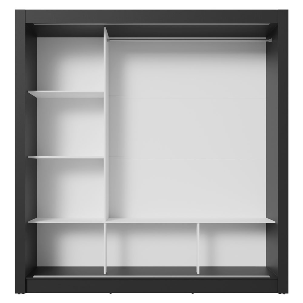 Clóset Monaco 3 Puertas Corredizas Negro 170 cm x 205 cm x 51 cm