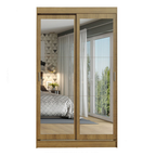 Clóset Tokio 2 Puertas Corredizas con Espejos Marrón 218 cm x 109 cm x 54 cm