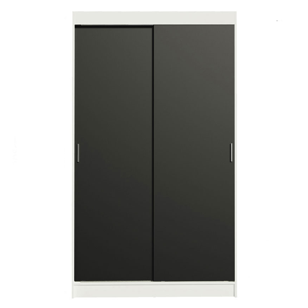 Clóset Tokio 2 Puertas Corredizas 2 Cajones Blanco/Negro 218 cm x 109 cm x 54 cm