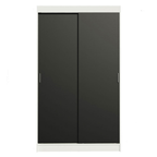 Clóset Tokio 2 Puertas Corredizas 2 Cajones Blanco/Negro 218 cm x 109 cm x 54 cm
