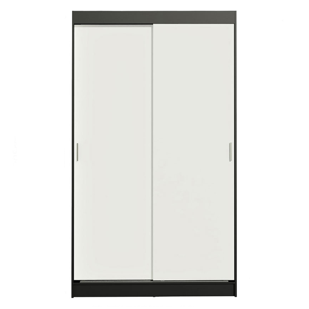 Clóset Tokio 2 Puertas Corredizas 2 Cajones Negro/Blanco 218 cm x 109 cm x 54 cm
