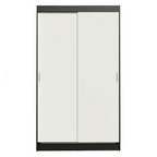 Clóset Tokio 2 Puertas Corredizas 2 Cajones Negro/Blanco 218 cm x 109 cm x 54 cm