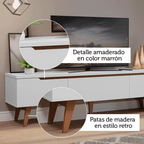 Centro de Entretenimiento Mesa para TV Reims Hasta 75 Pulgadas Blanco