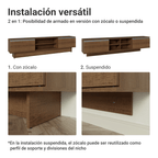 Centro de Entretenimiento Mesa para TV Glamy Hasta 80 Plgdas