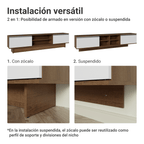 Centro Entretenimiento para TV Suspenso Glamy Hasta 80 Plgds