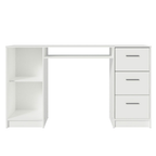 Escritorio de Oficina Alaska 137 cm 1 Puerta 3 Cajones Blanco Madesa