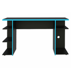 Escritorio Gamer Moderno para PC y Consola NegroAzul