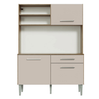 Mueble de Cocina Compacta Life 120 cm Marrón/Crema Madesa