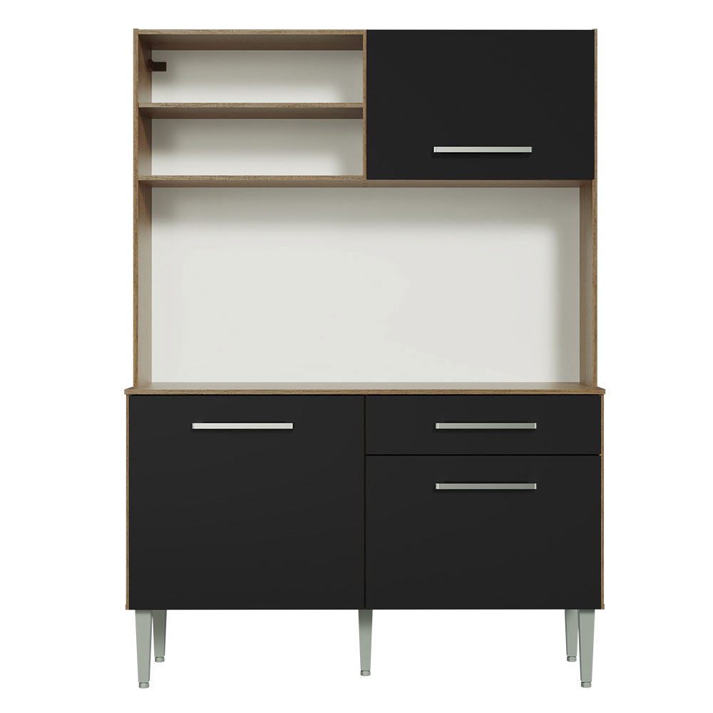 Mueble de Cocina Compacta Life 120 cm Marrón/Negro Madesa