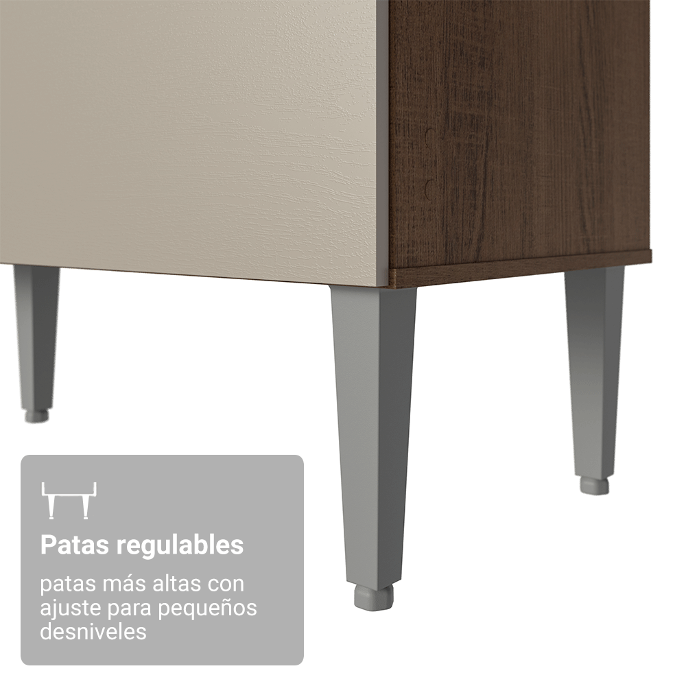 Mueble de Cocina Compacta Aura 2.00 Metros MarrónCrema