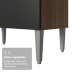 Mueble de Cocina Compacta Aura 2.00 Metros MarrónNegro