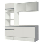 Cocina Integral Topazio 1.80 m con Encimera Blanco