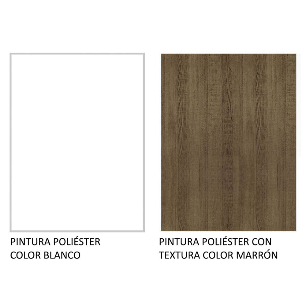 Cocina Integral Topazio 2.40 m con Encimera Blanco/Marrón