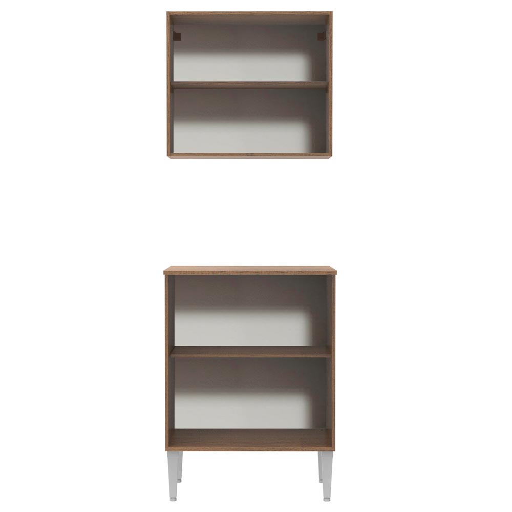 Kit Mueble de Cocina Superior y Mueble Bajo Emilly 64 cm