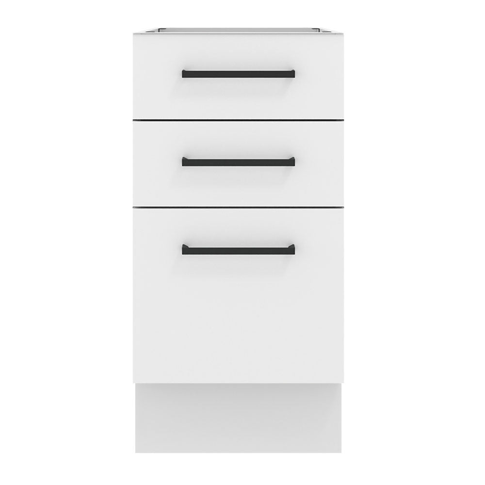 Mueble de Cocina Bajo Agata 3 Cajones 40 cm x 60 cm sin Encimera Blanco