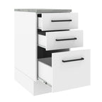 Mueble de Cocina Bajo Agata 3 Cajones 40 cm x 60 cm con Encimera Blanco