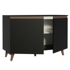 Mueble de Cocina Bajo Reims 1.20 Metros 2 Puertas con Encimera Negro