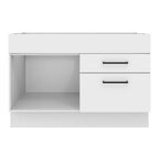 Mueble de Cocina Bajo Agata 1.20 m 1 Puerta 2 Cajones Blanco