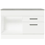 Mueble de Cocina Bajo Agata 1.20 m 1 Puerta 2 Cajones con Encimera Blanco