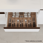 Mueble de Cocina Bajo Reims 1.20 m 2 Puertas 1 Cajón con Encimera Blanco
