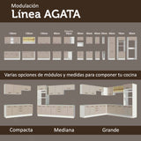 Mueble de Cocina Bajo Agata 1.20 m 2 Puertas 3 Cajones con Encimera
