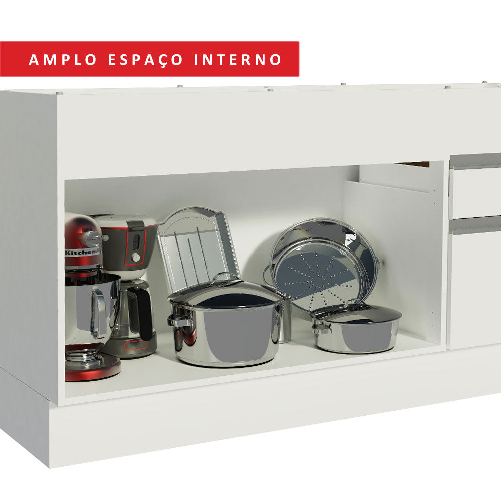 Mueble de Cocina Bajo Glamy 1.50 m 2 Puertas 2 Cajones