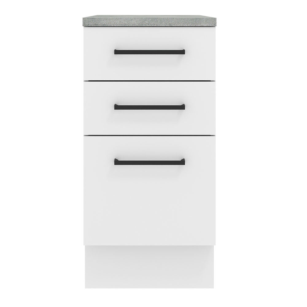Mueble de Cocina Bajo Agata 40 cm 3 Cajones Blanco