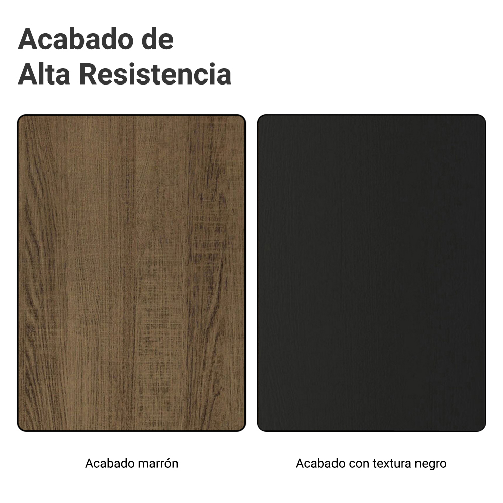 Mueble de Cocina Bajo de Esquina Glamy 1 Puerta Marrón/Negro