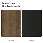 Mueble de Cocina Superior Glamy 1.50 m 2 Puertas 2 Nichos Centrales Marrón/Negro