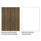 Mueble de Cocina Superior de Esquina Glamy 1 Puerta Marrón/Blanco
