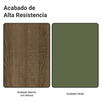 Mueble de Cocina Superior Vik 80 cm 2 Puertas Marrón/Verde