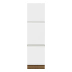 Mueble de Cocina Armario Vertical Glamy 3 Puertas Marrón/Blanco