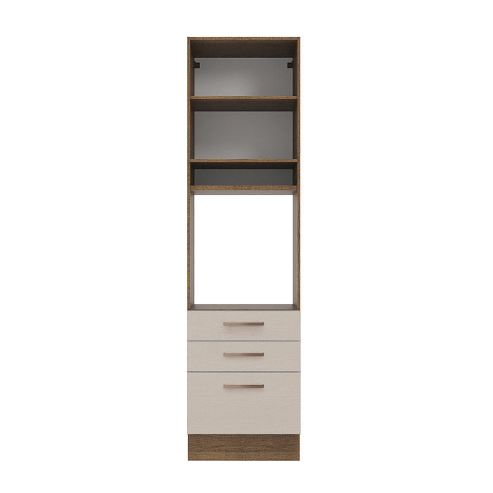 Mueble de Cocina para Hornos Agata 60 cm Marrón/Crema