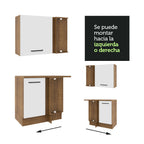 Cocina Integral de Esquina Agata 4.60 m Marrón/Blanco 01