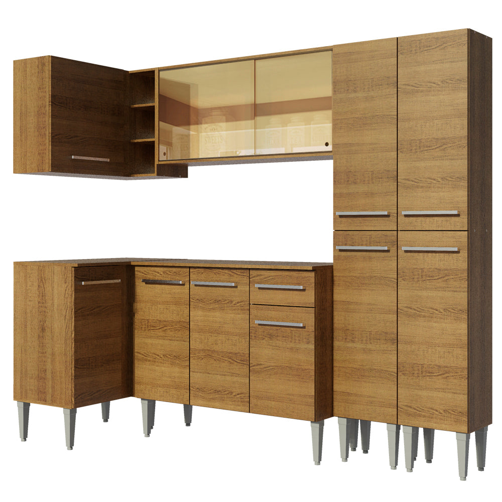 Cocina Integral de Esquina Emilly Line 2.90 m Marrón