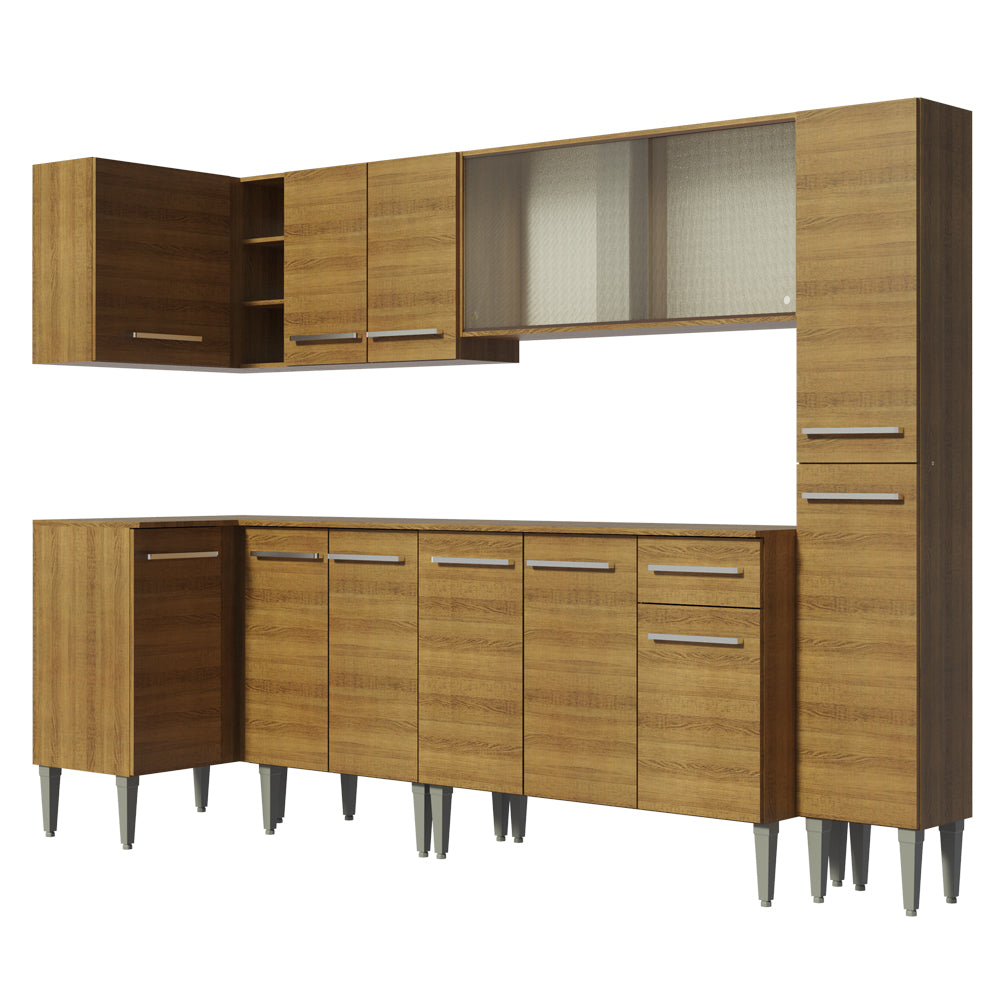 Cocina Integral de Esquina Emilly Space 3.25 m Marrón