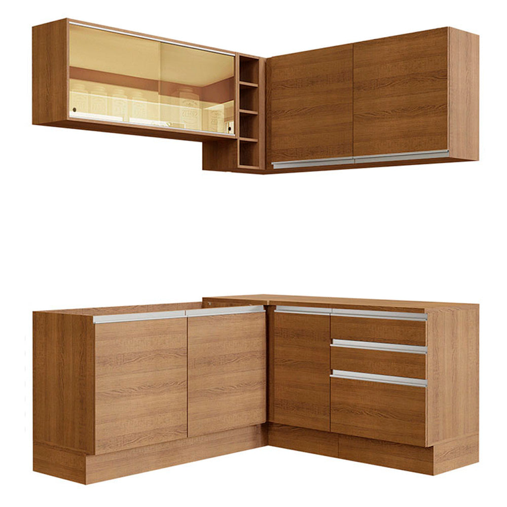 Cocina Integral de Esquina Glamy 3.30 m Marrón 02
