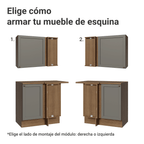 Cocina Integral de Esquina Vik 4.00 m Marrón/Gris 01